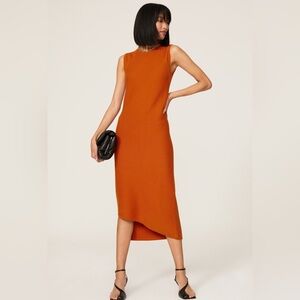 Victor Alfaro Asymmetrical Orange Dress